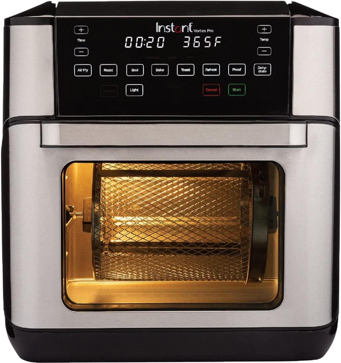 Instant Vortex Plus 6QT XL Air Fryer, 6-in-1, Broils, Dehydrates, Crisps, Roasts, Reheats, Bakes for Quick Easy Meals, 100+ In-App Recipes, Dishwasher-Safe, from the Makers of Instant Pot, Black