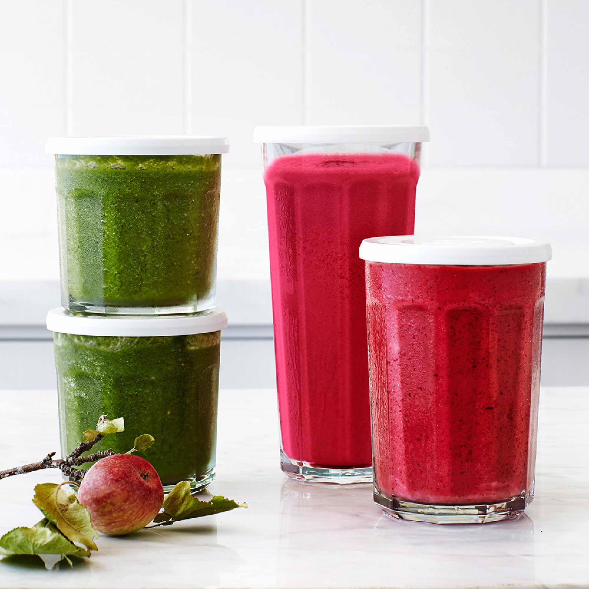 Working Glasses with Lids, Set of 4, 21 oz.