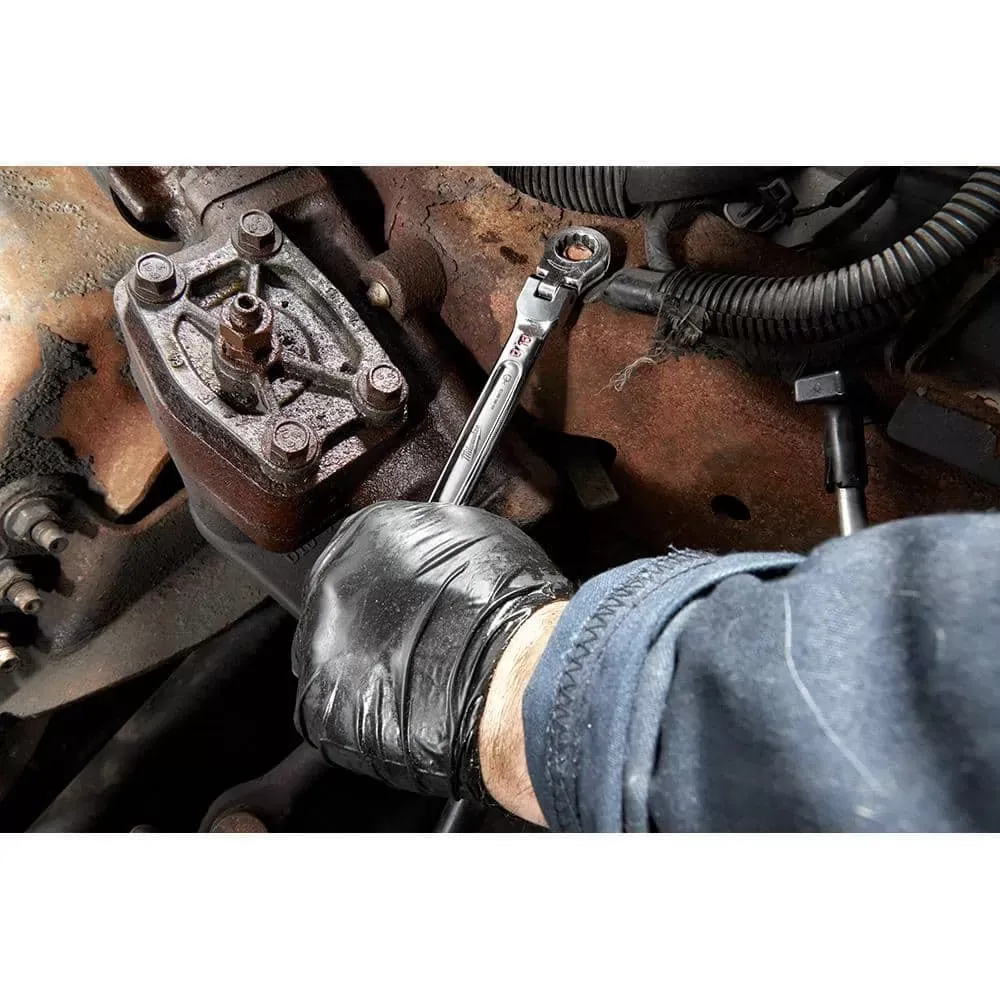 144-Position Flex-Head Ratcheting Combination Wrench Set SAE and METRIC (30-Piece)