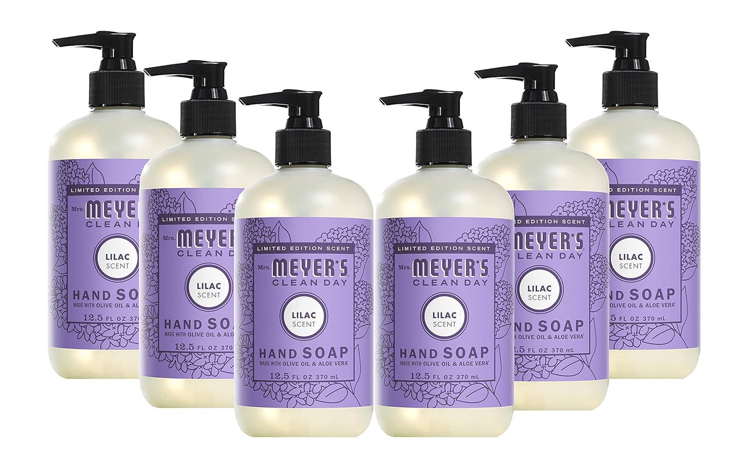 MRS. MEYER'S CLEAN DAY Hand Soap, Made with Essential Oils, Biodegradable Formula, Honeysuckle, 12.5 fl. oz - Pack of 3