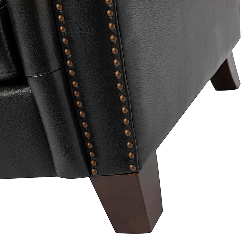 Patricio Tufted Genuine Leather Elegant Design Classic Chesterfield Sofa