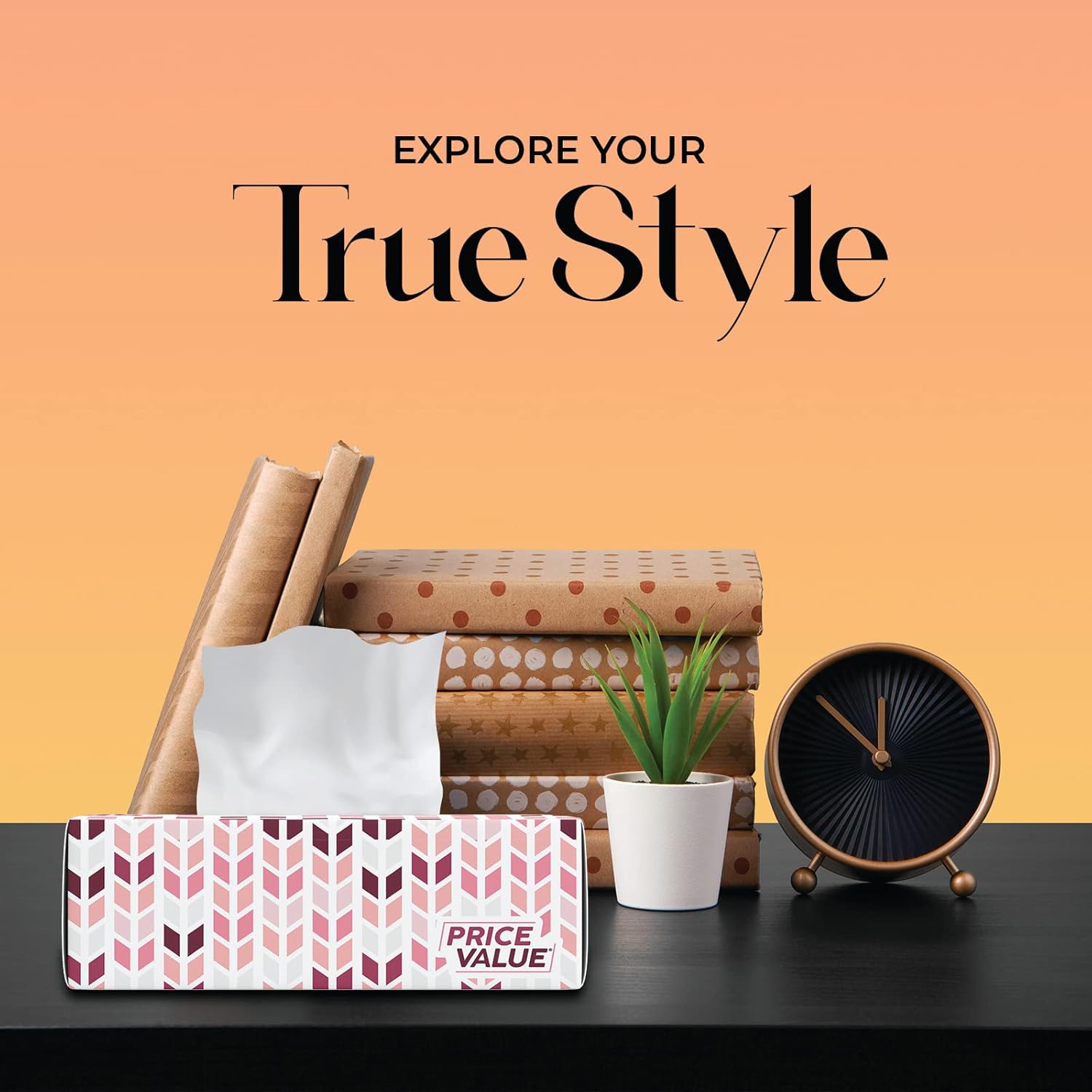 Premium Facial Tissues 230 Sheets Per Box 8 Boxes. Soft Gentle and Durable in A Stylish Box - 1,840 Sheets