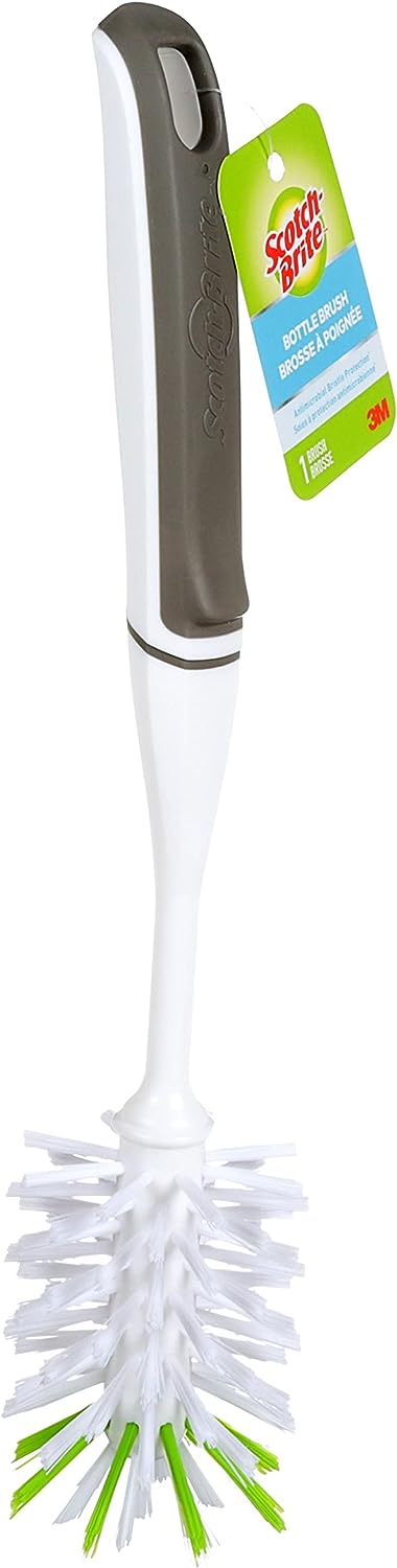 Scotch-Brite Kitchen Brush Kit - Glass and Water Bottle Brush & Advanced Soap Control Dishwand Brush - Scrub Brushes for Cleaning Kitchen and Washing Dishes