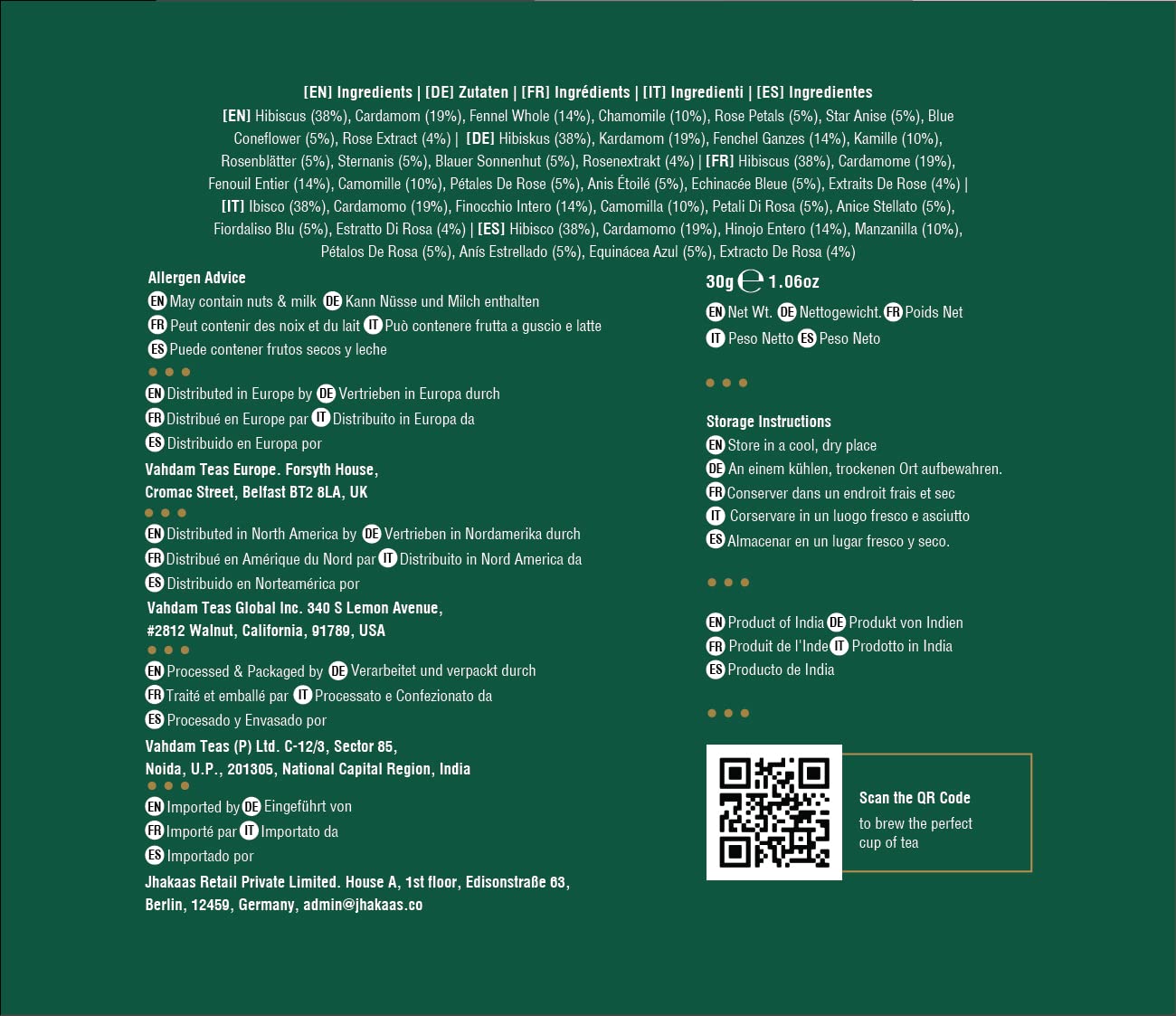 VAHDAM, Organic Turmeric Ginger Herbal Tea Bags (100 Pyramid Tea Bags) Caffeine Free, Non GMO, Gluten Free | 100% Pure Herbal Blend - Savory & Spicy | Plant-Based Tea Bags | Resealable Ziplock Pouch