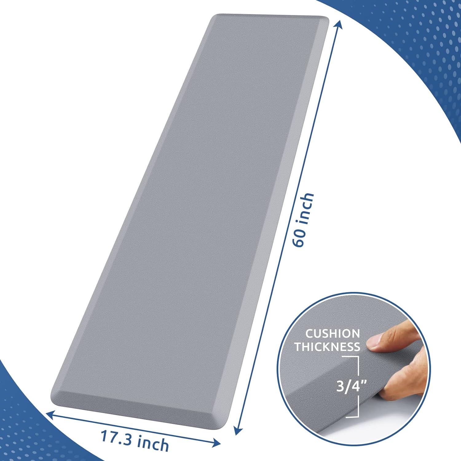 KitchenClouds Kitchen Mat Cushioned Anti Fatigue Rug 17.3