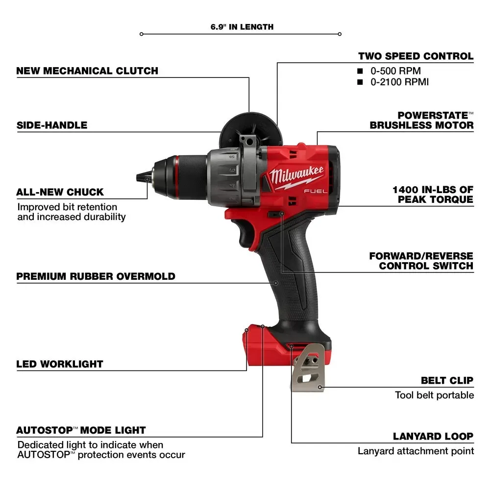 Milwaukee 3698-24MT M18 FUEL 18V Cordless 4 Tool Combo Kit w/ 18V Battery Packs