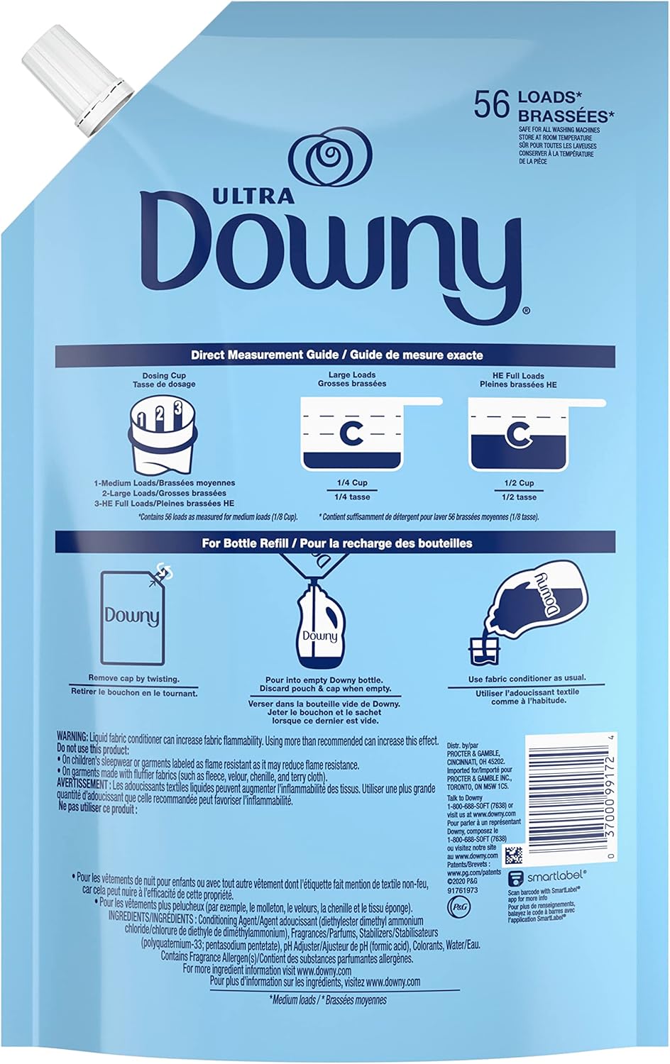 Downy Ultra Laundry Fabric Softener Liquid, April Fresh Scent, 168 Total Loads (Pack of 3)