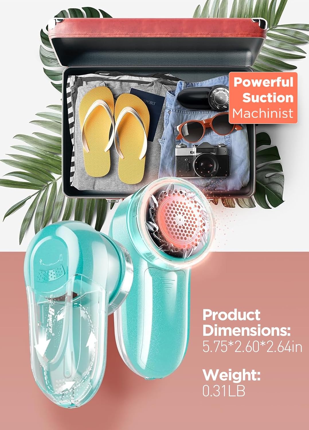 Bymore Fabric Shaver, Lint Remover, Lint Shaver Defuzzer Sweater Shaver for Clothes and Furniture AC Adapter or Battery Operated Pill Fuzz Remover