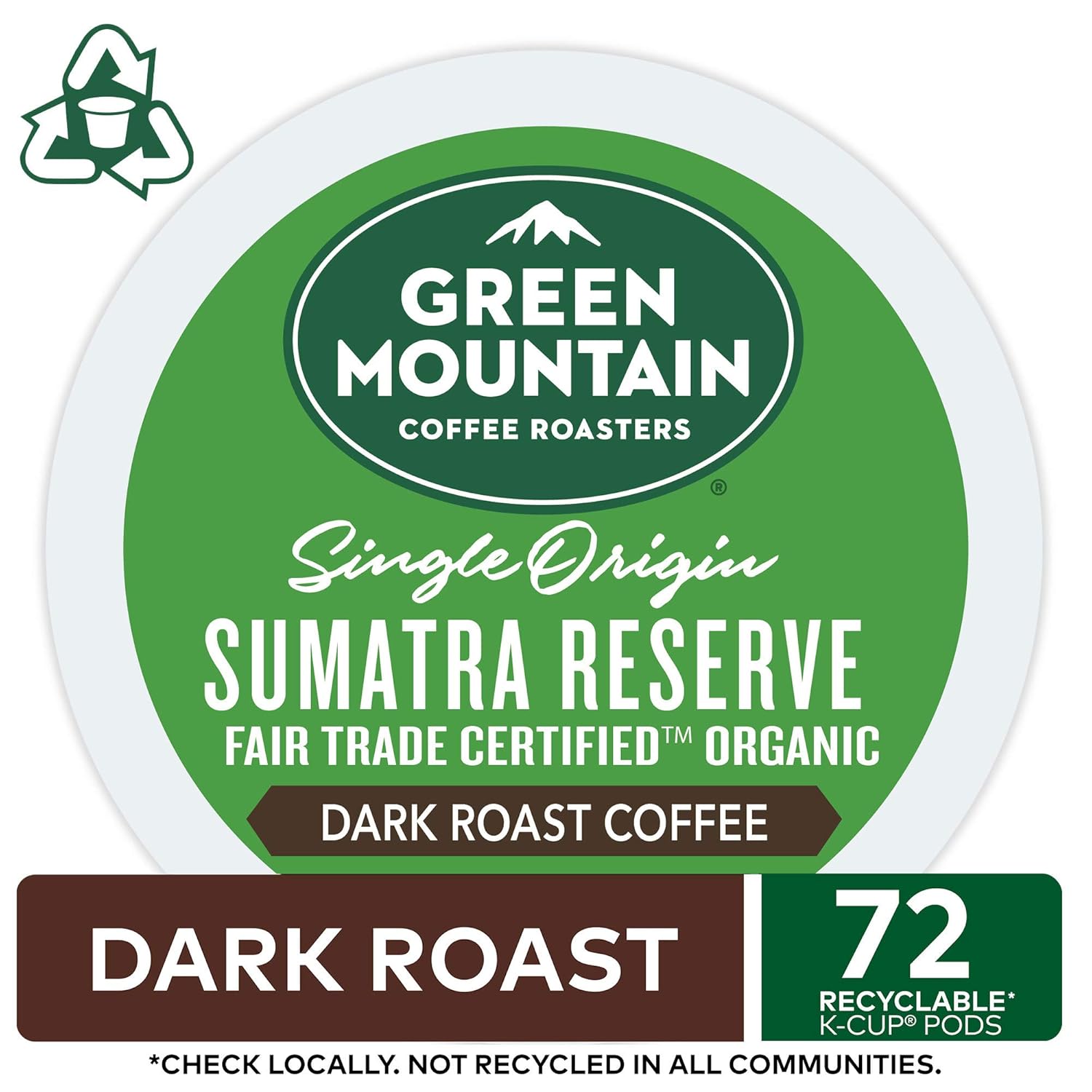 Green Mountain Coffee Roasters Dark Magic Keurig Single-Serve K-Cup Pods, Dark Roast Coffee, 72 Count (6 Packs of 12)