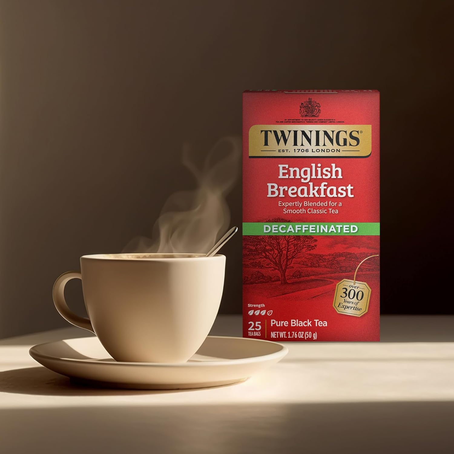 Twinings English Breakfast Black Tea Individually Wrapped Bags, 100 Count (Pack of 1), Smooth, Flavourful, and Robust, Caffeinated, Enjoy Hot or Iced | Packaging May Vary