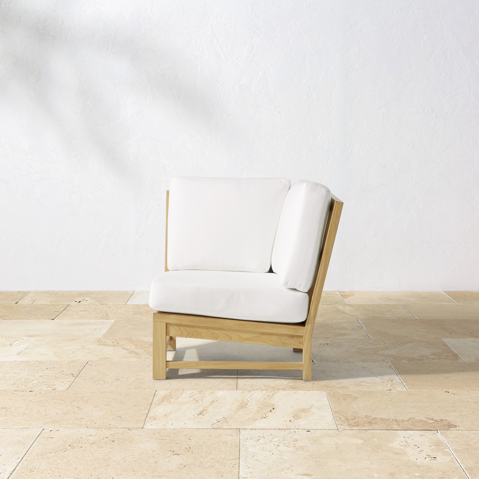 Larnaca Outdoor Natural Teak Customizable Sectional (62