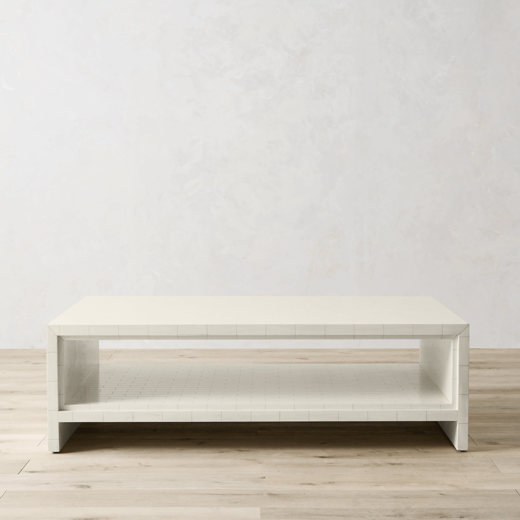 Faux Bone Rectangular Coffee Table (56