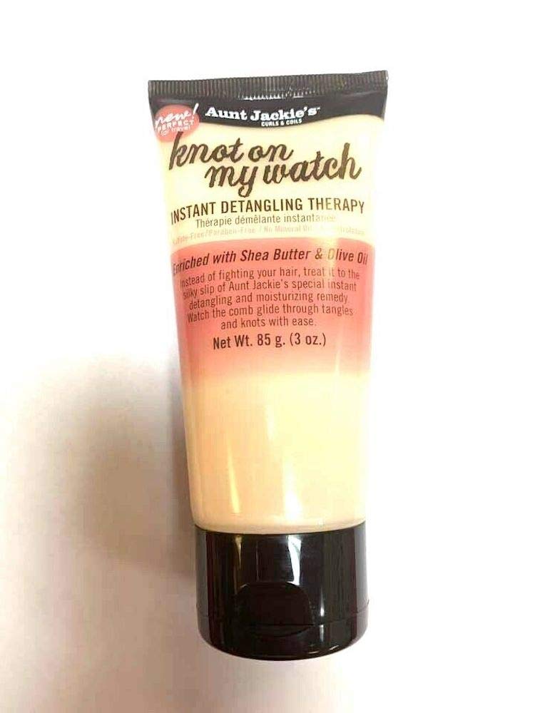 Aunt Jackie's Curls and Coils Knot On My Watch Instant Hair Detangling Therapy for Natural Curls, Coils and Waves, Enriched with Shea Butter, 12 oz