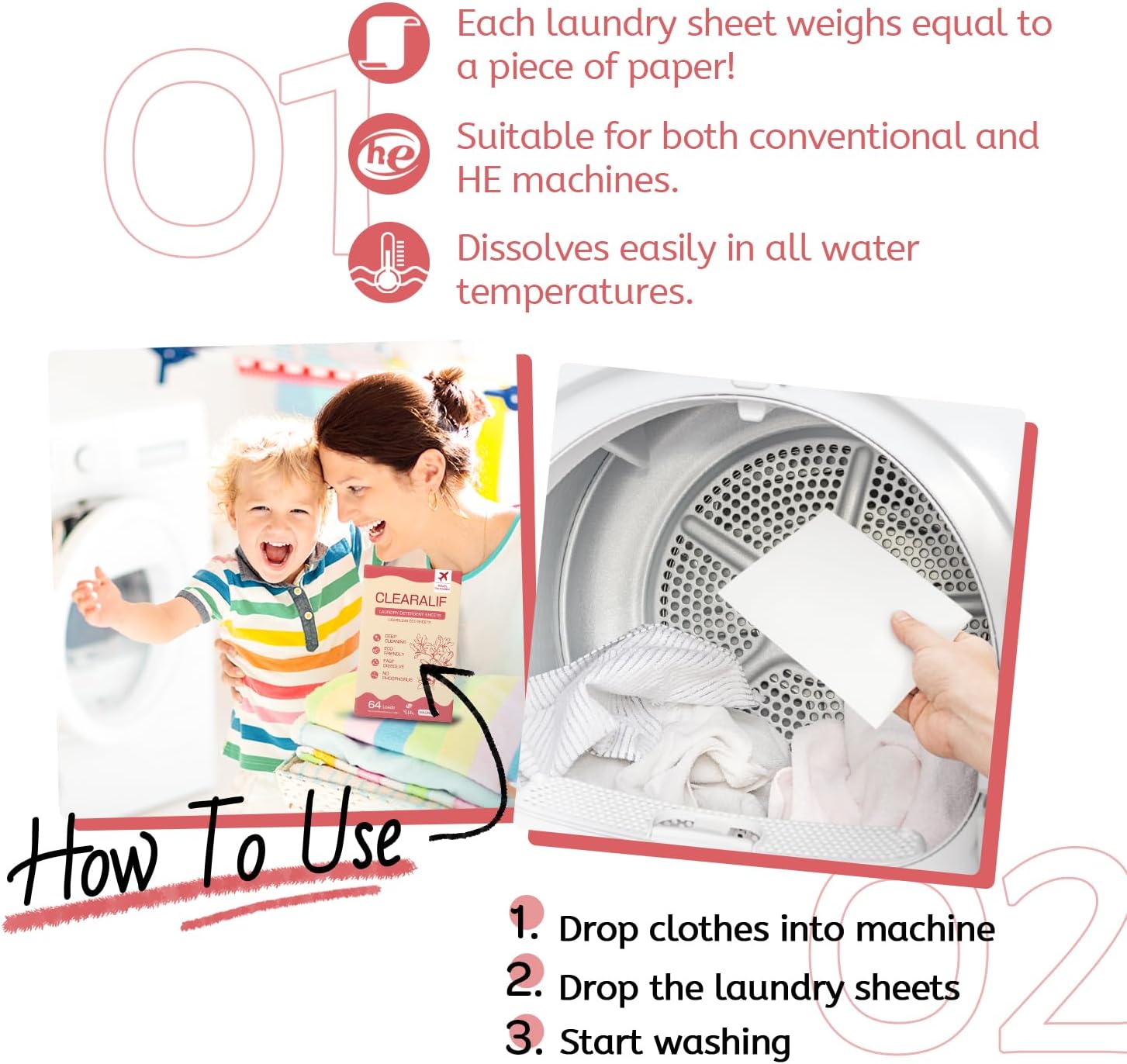 CLEARALIF Laundry Detergent Sheets Up to 160 Loads, Fresh Linen - Great For Travel,Apartments, Dorms,Laundry Detergent Strips Eco Friendly & Hypoallergenic