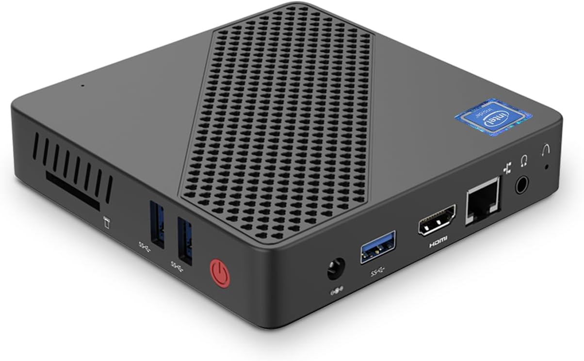 COOFUN Z83-W Mini PC, Atom x5-Z8350 Processor 2GB/32GB 1000Mbps LAN 2.4/5.8G Dual Band WiFi BT 4.0 with HDMI and VGA Ports, Windows 10,Fanless Computer