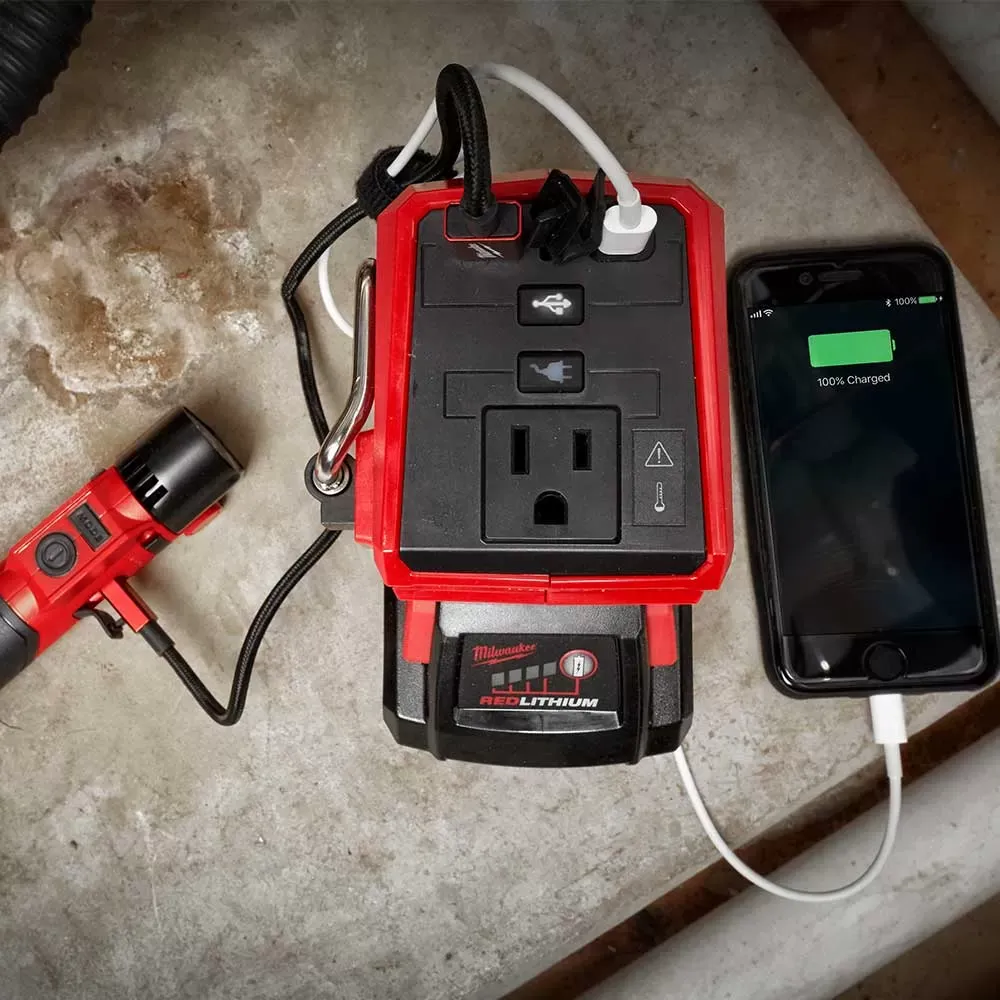 Milwaukee 2846-20 M18 18V 175W TOP-OFF Li-Ion Compact Inverter Power Supply