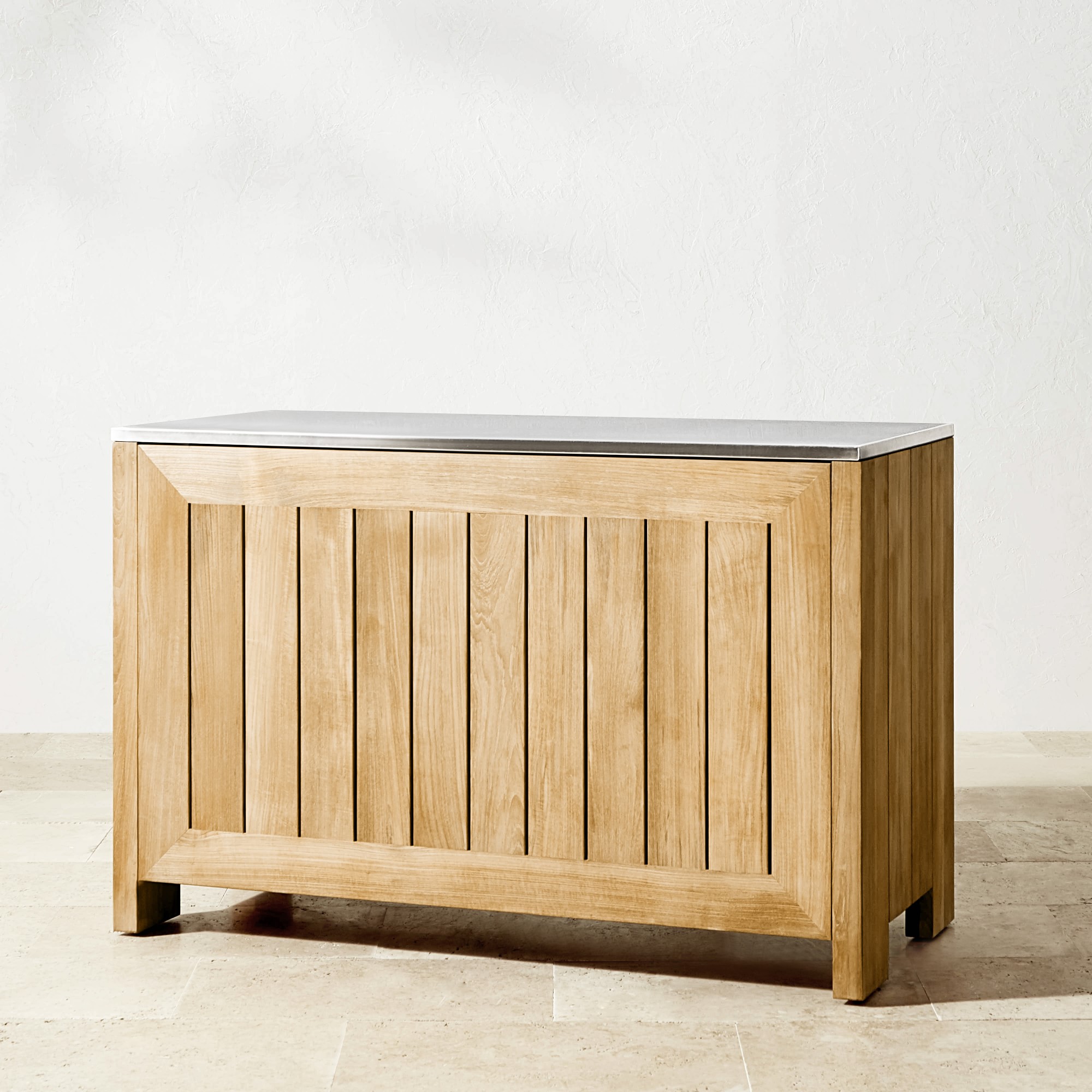 Larnaca Outdoor Teak 2-Door Cabinet (54.5