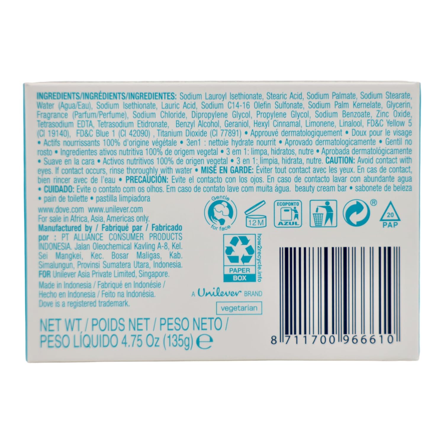 Dove Beauty Bar For Softer Skin Coconut Milk More Moisturizing Than Bar Soap 3.75 oz 6 Bars (Packaging may vary)
