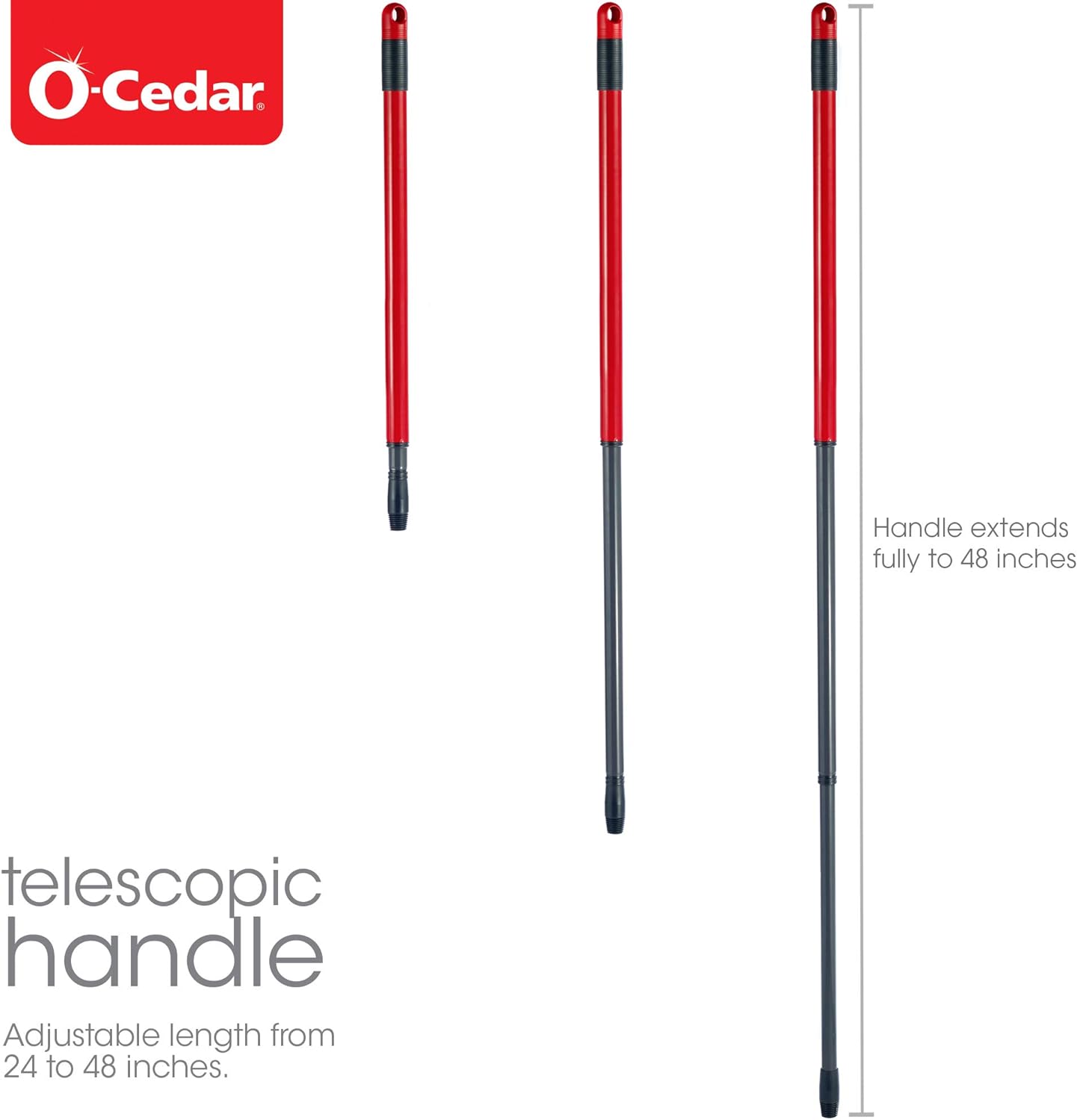 O-Cedar EasyWring Microfiber Spin Mop & Bucket Floor Cleaning System + 2 Extra Refills, Red/Gray