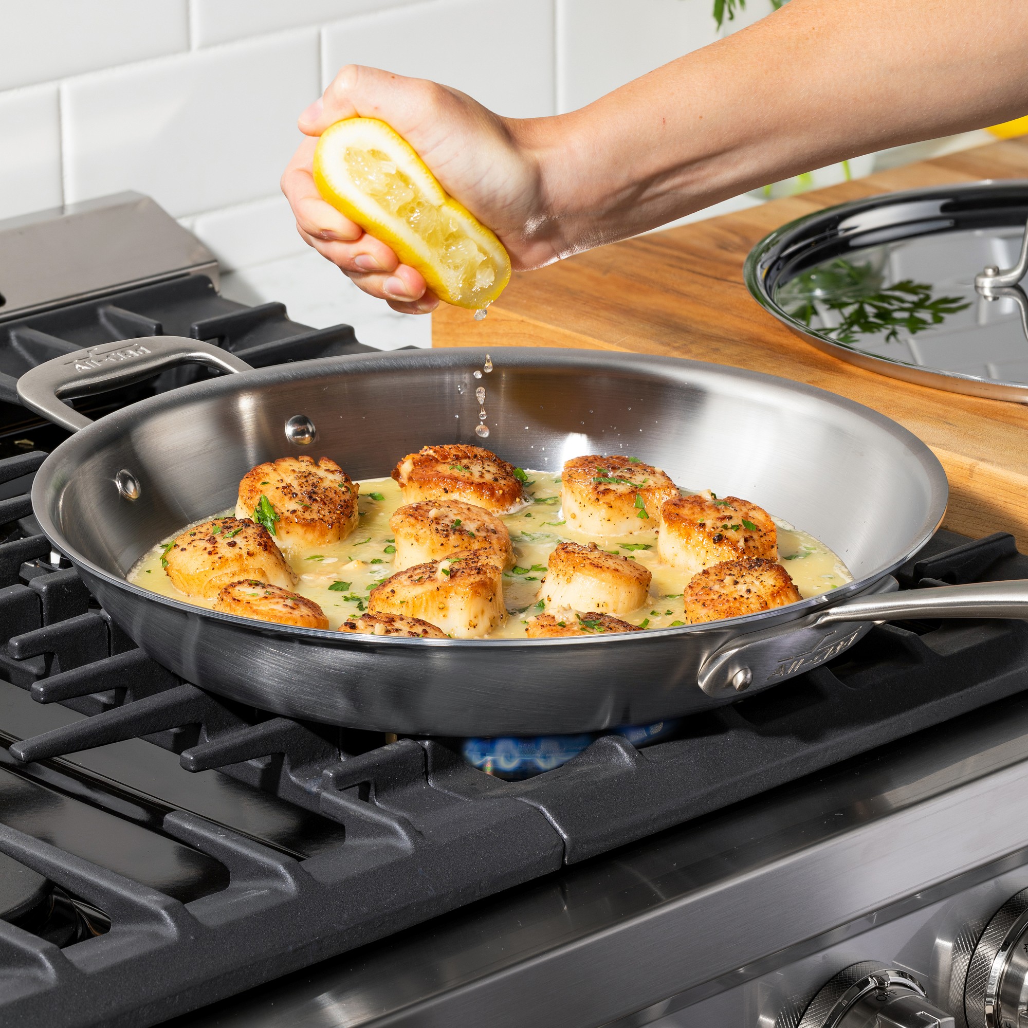 All-Clad Collective Stainless-Steel Covered Fry Pan, 12 1/2