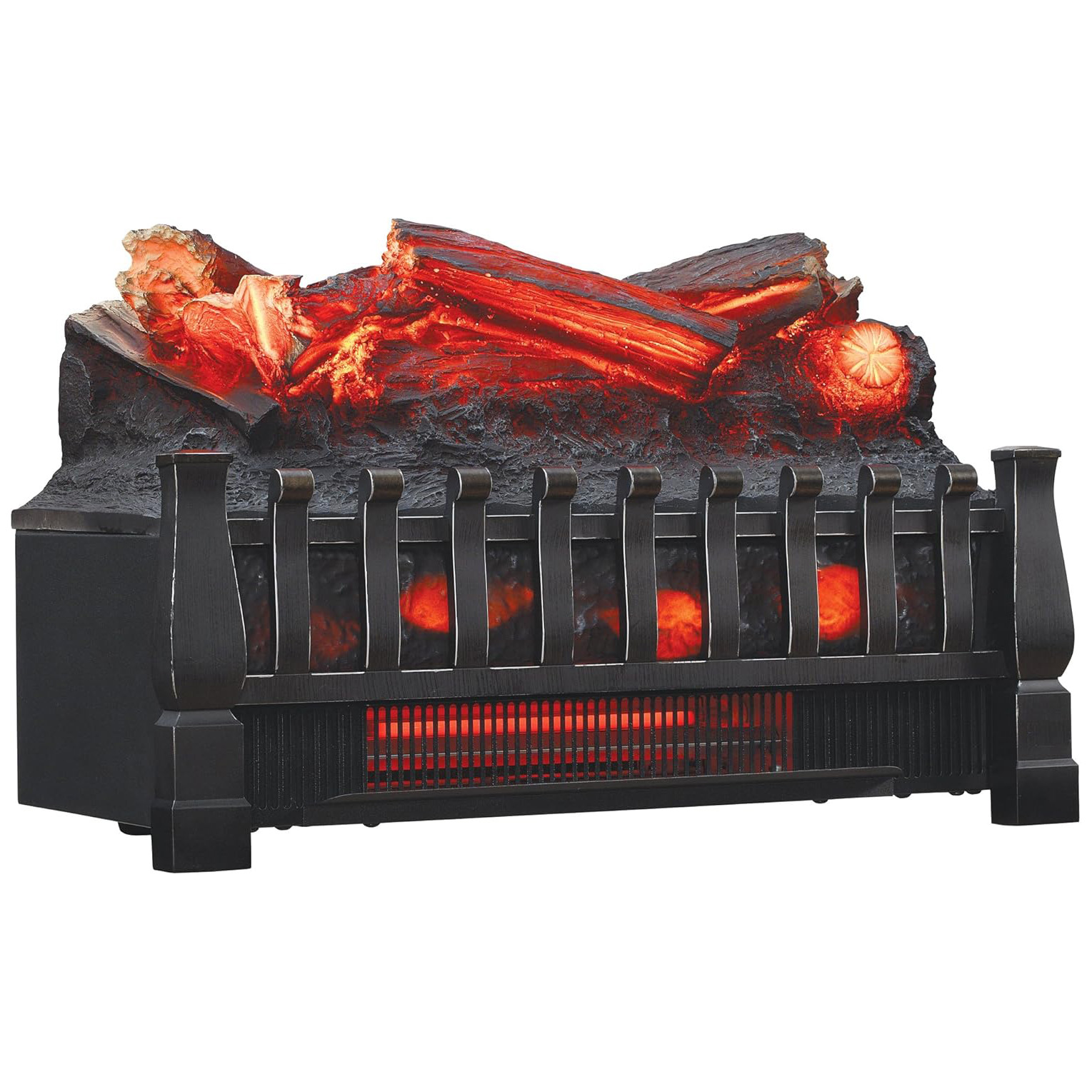 duraflame Electric Log Set 400 Sq Ft Heater, Faux Logs Insert with Lifelike Flames for Existing Fireplaces, Remote Control Included