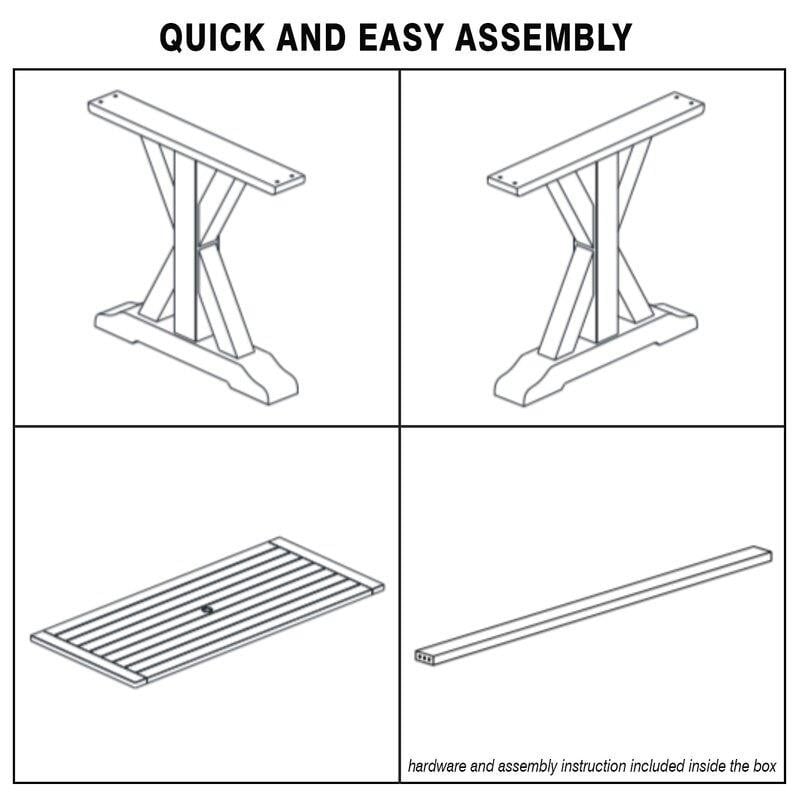Baytown Rectangular 4 - Person 78.75'' Long Dining Set
