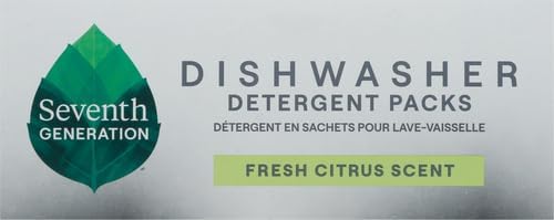 Seventh Generation Power+ Dishwasher Detergent Packs Fresh Citrus scent 1 for sparkling dishes Dishwasher tabs 70 count