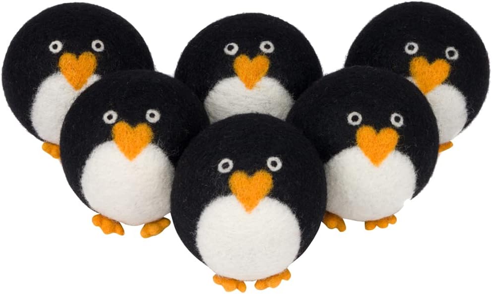 Smart Sheep Wool Dryer Balls - Smart Sheep 6-Pack - XL Premium Natural Fabric Softener Award-Winning - Wool Balls Replaces Dryer Sheets - Wool Balls for Dryer - Laundry Balls for Dryer