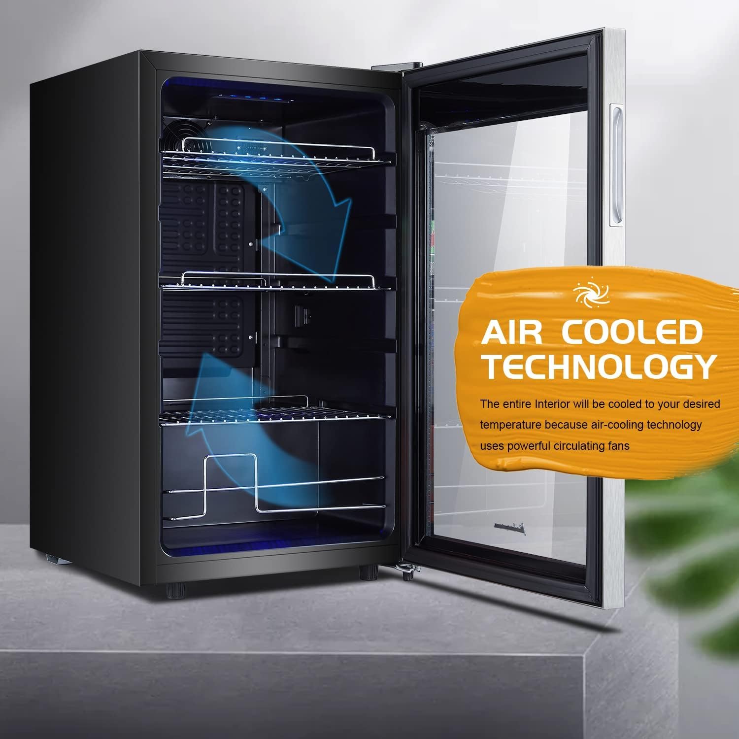 Kalamera 24 inch Wine Cooler, 46 Bottle - Dual Zone Built-in or Freestanding Fridge with Stainless Steel Reversible Glass Door, for Home, Kitchen, or Office.