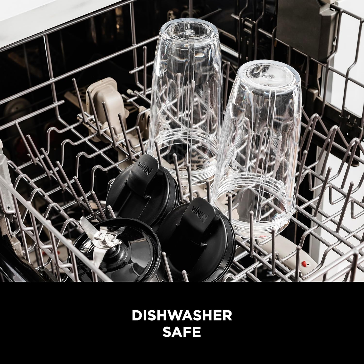 Ninja BN301 Nutri-Blender Plus Compact Personal Blender, 900-Peak-Watt Motor, Frozen Drinks, Smoothies, Sauces & More, (3) 20 oz. To-Go Cups, (2) Spout-Lids (1) Storage-Lid, Dishwasher Safe, Silver