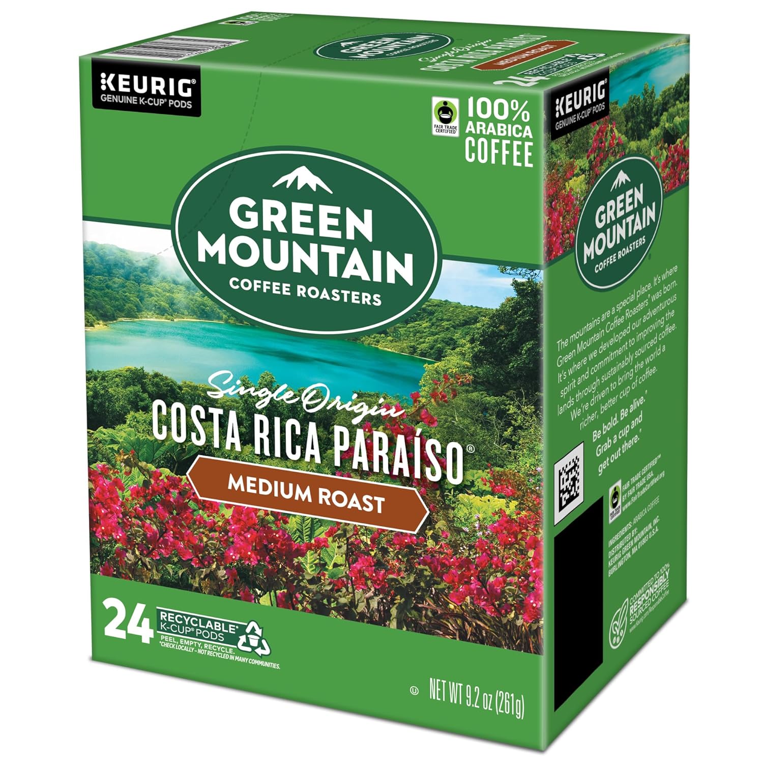 Green Mountain Coffee Roasters Half Caff Keurig Single-Serve K-Cup pods, Medium Roast Coffee, 72 Count (6 Packs of 12)