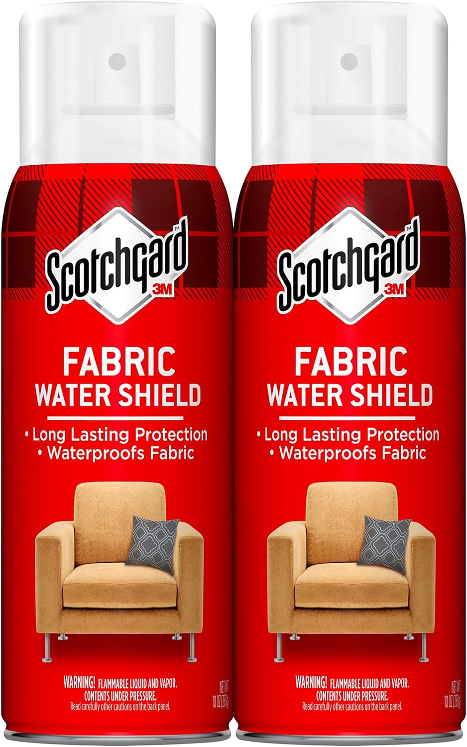 Scotchgard Fabric Water Shield, Water Repellent Spray for Spring and Summer Clothing and Household Upholstery Items, Long-Lasting Protection for Seasonal Fabric, Two 10 Oz Cans (Pack of 2)