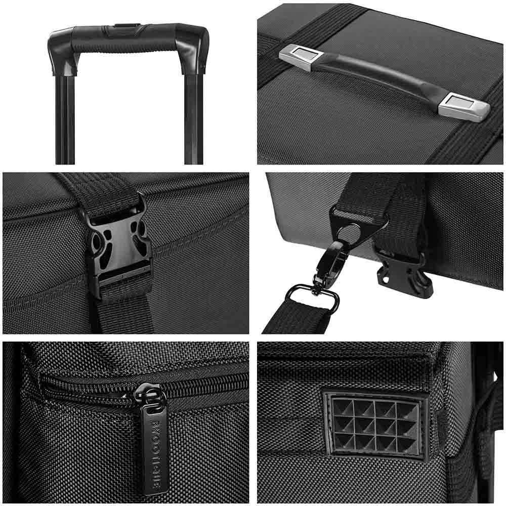 Byootique 2 in 1 Rolling Makeup Suitcase with Drawers Nylon