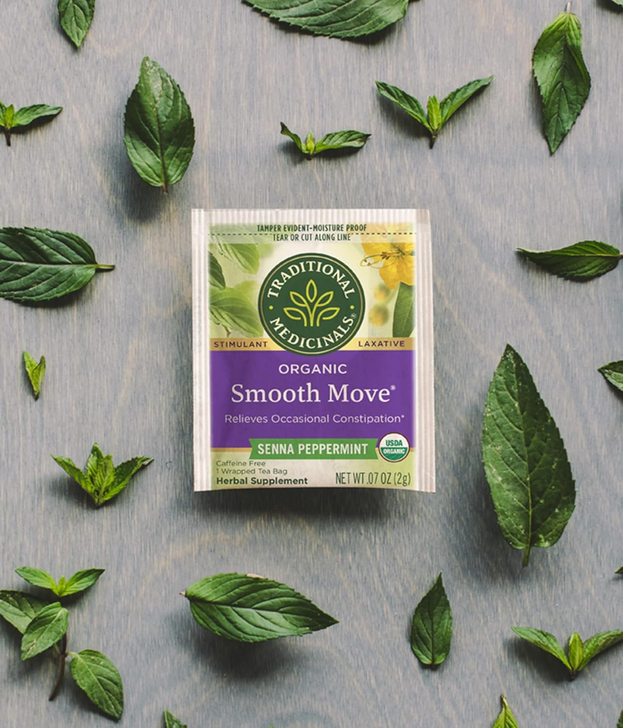 Traditional Medicinals Smooth Move, Helps Relieve Constipation Overnight, 16 Teabags