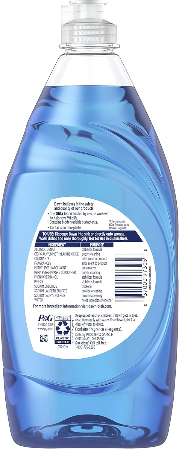 Dawn Dish Soap Ultra Dishwashing Liquid, Dish Soap Refill, Original Scent, 56 Fl Oz (Pack of 2)