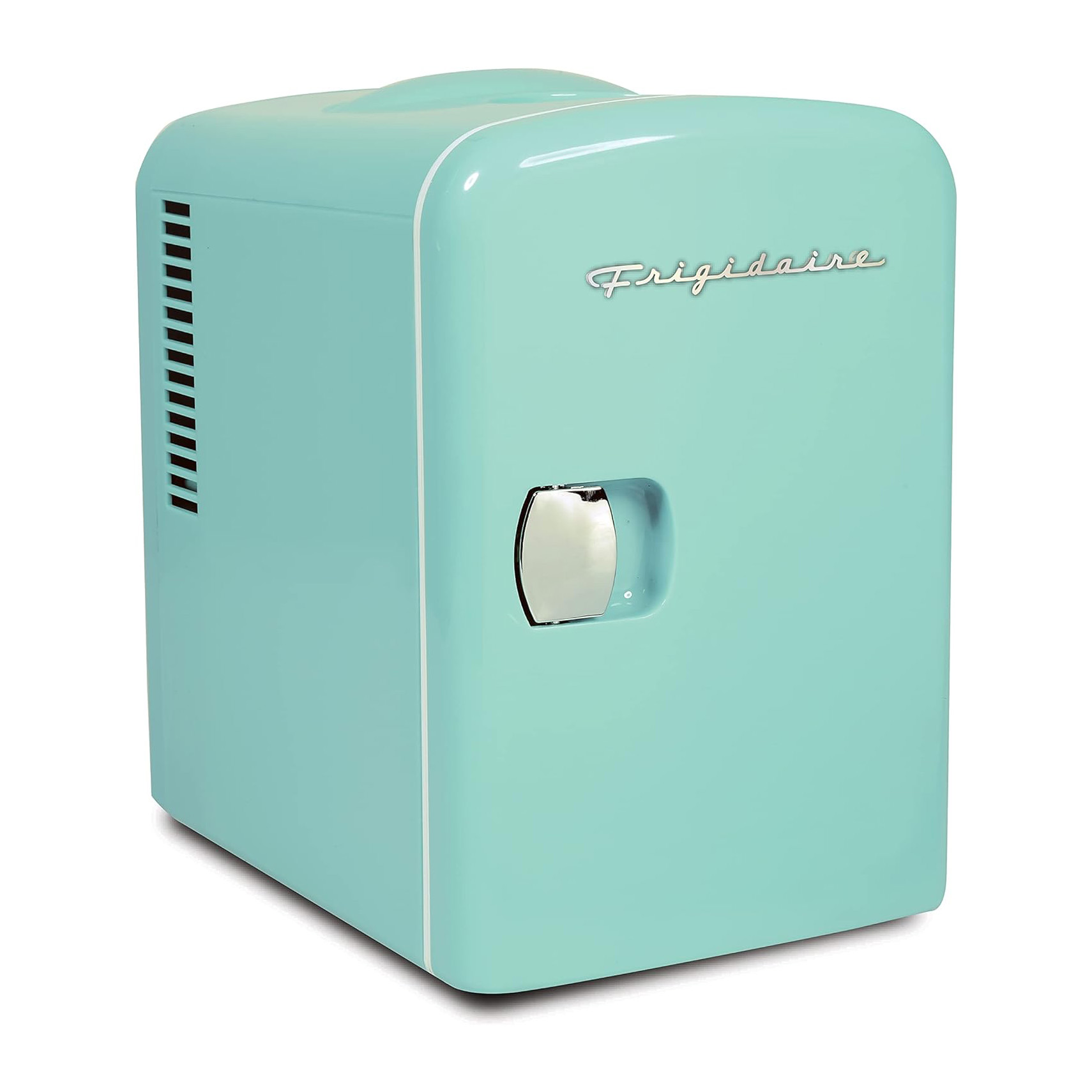 Frigidaire Mini Portable Compact Personal Fridge Cooler, 4 Liter Capacity Chills Six 12 oz Cans, 100% Freon-Free & Eco Friendly, Includes Plugs for Home Outlet & 12V Car Charger – Black