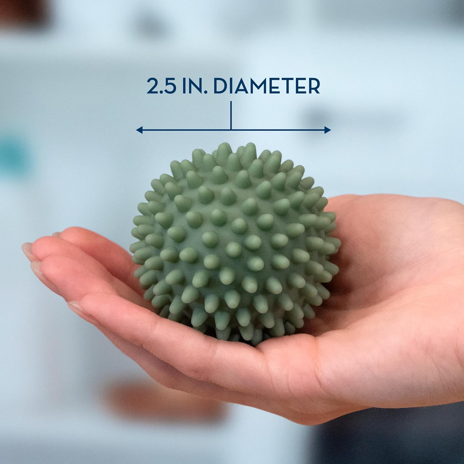 S&T INC. Reusable Dryer Balls, Fabric Softener for Laundry, Blue, 2.5 in, 6 Pack