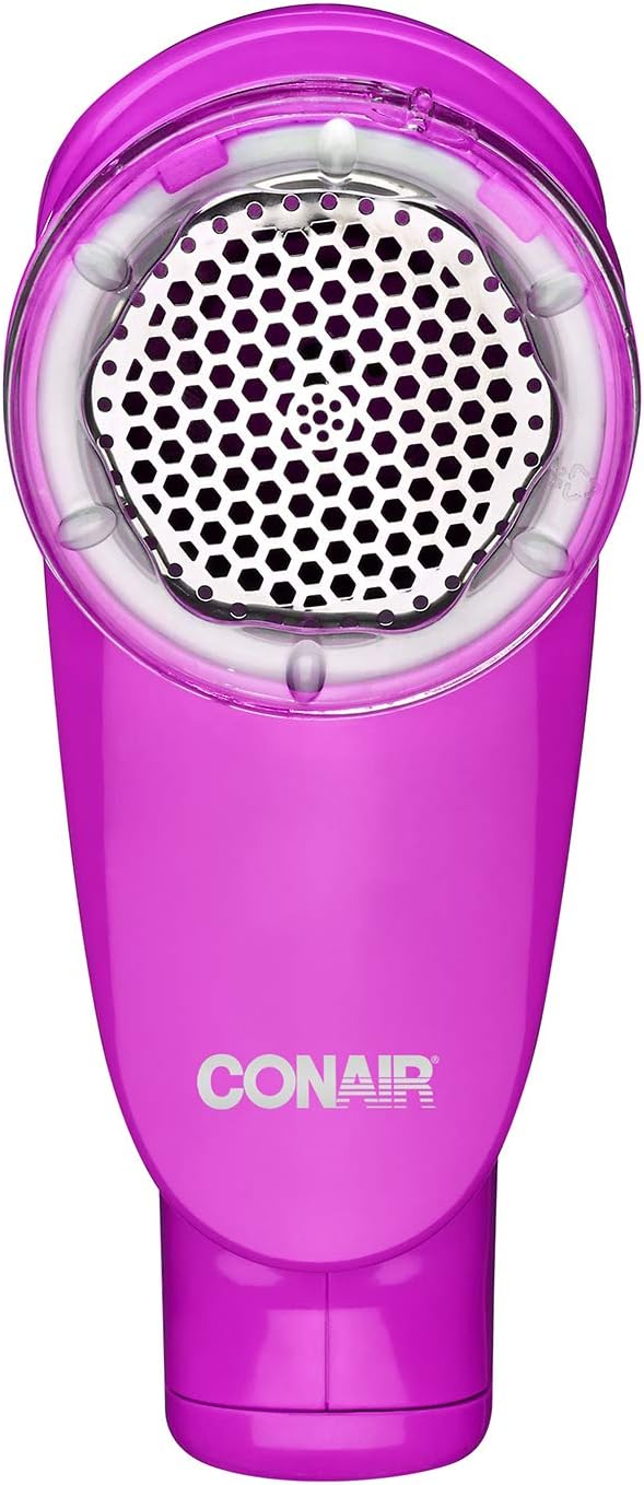 Conair Fabric Shaver and Lint Remover, Battery Operated Portable Fabric Shaver, White