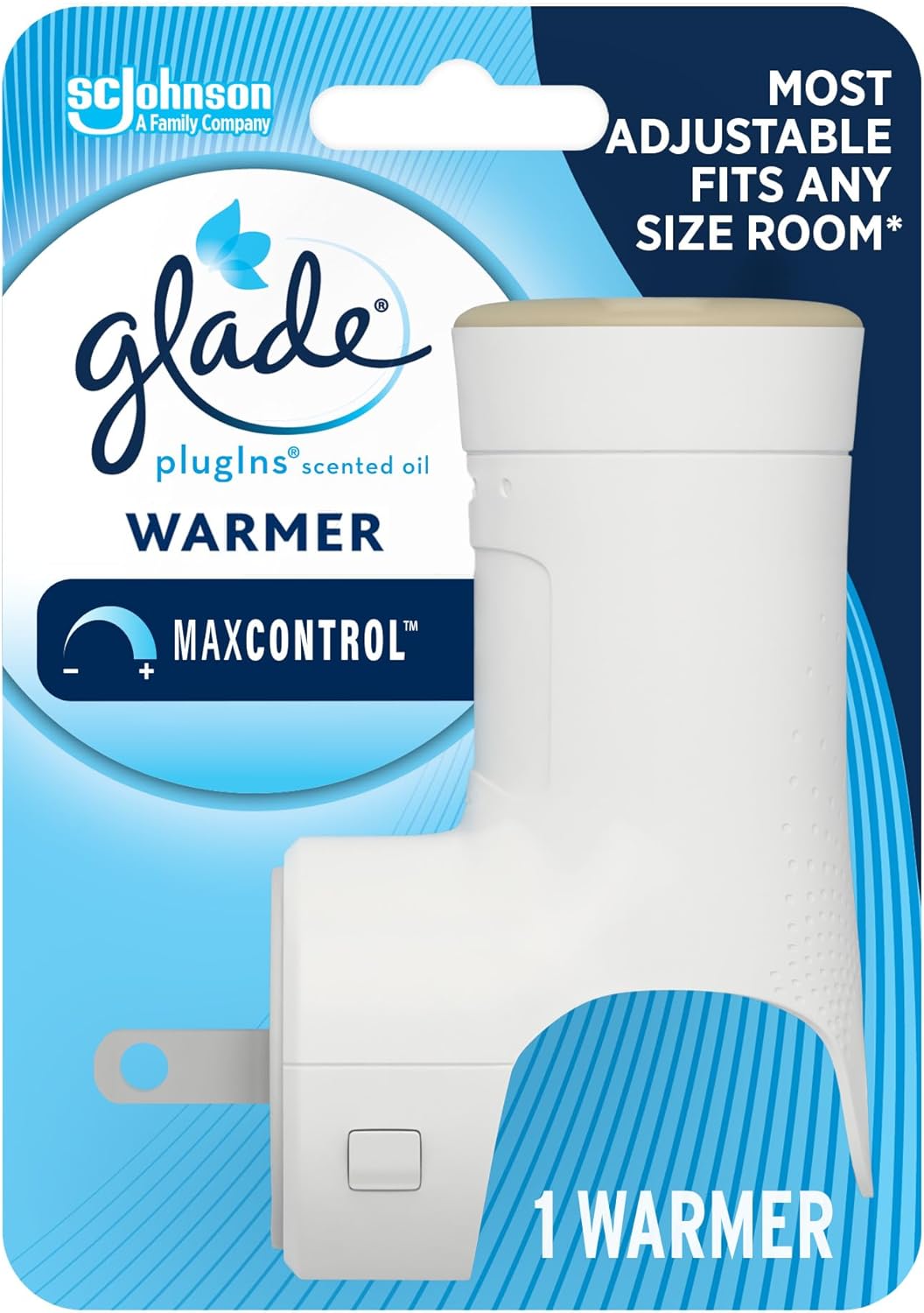 Glade PlugIns Air Freshener Warmer, Scented and Essential Oils for Home and Bathroom, Up to 50 Days on Low Setting, 2 Count