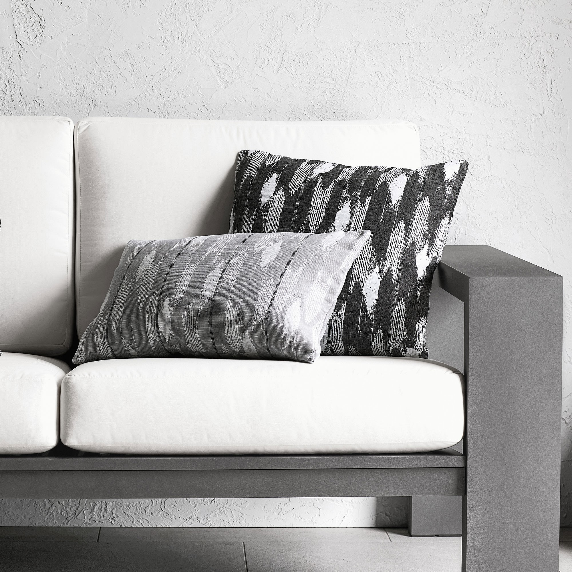 Larnaca Outdoor Slate Grey Metal Sofa (96