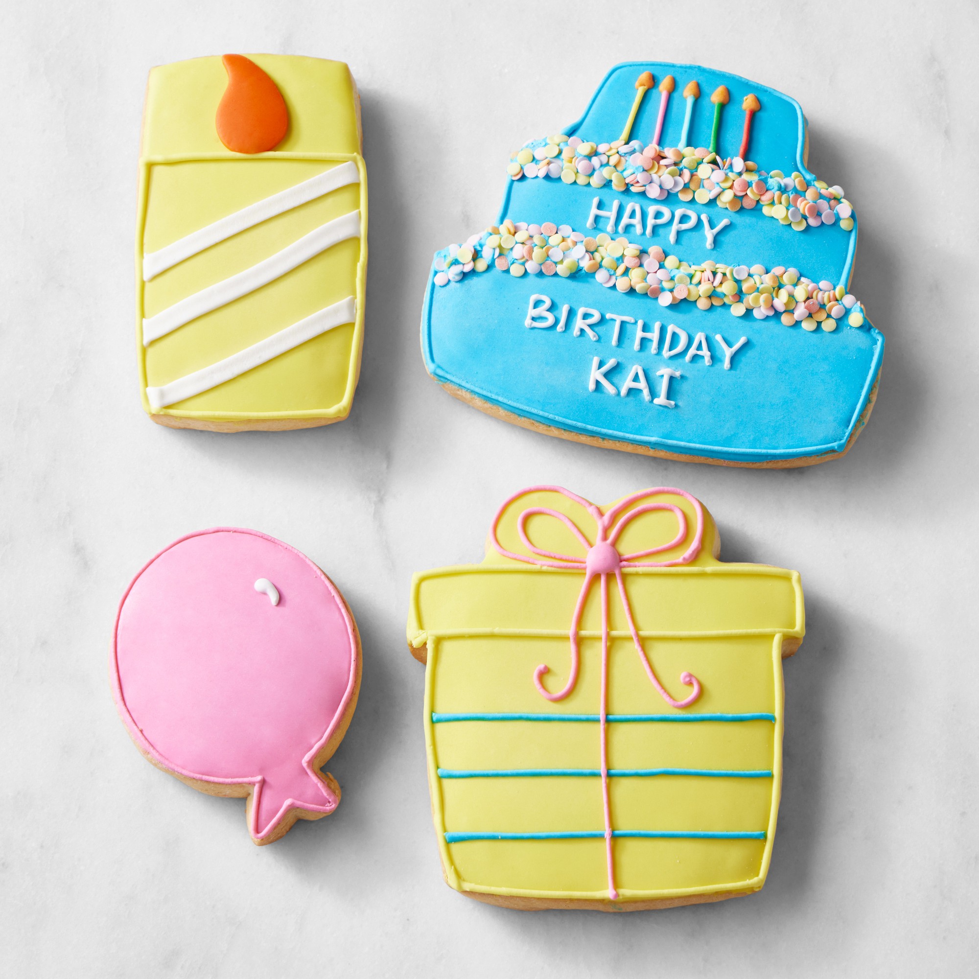 Personalized Birthday Surprise Cookies, Set of 4