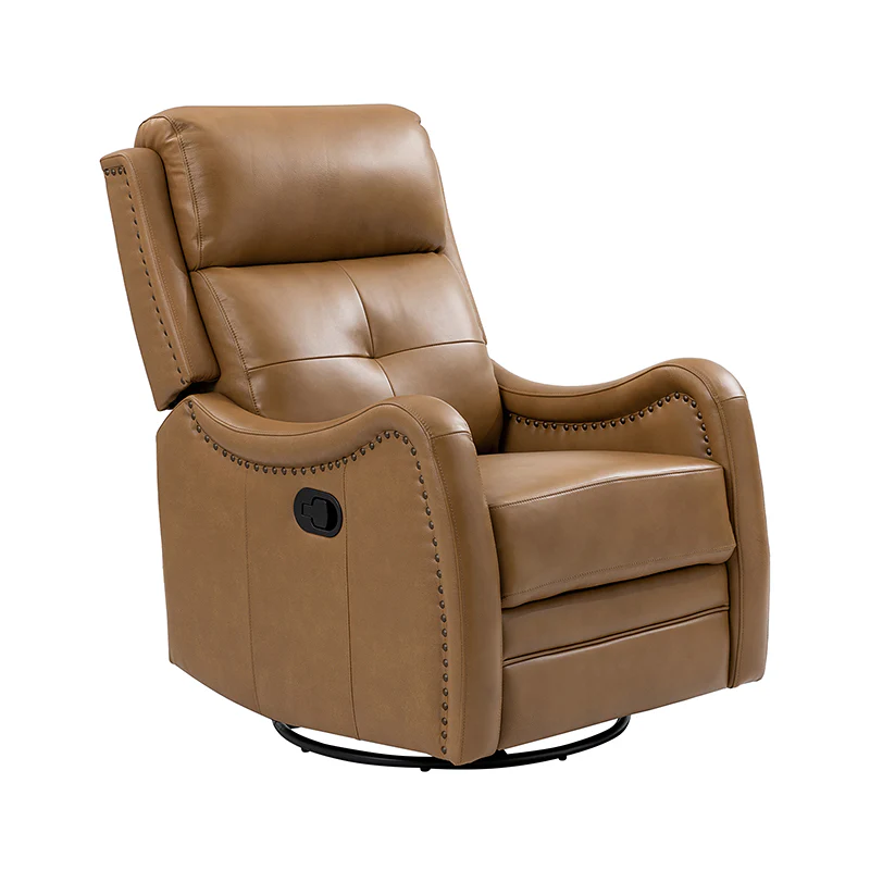 Amelia Genuine Leather Swivel Rocker Recliner