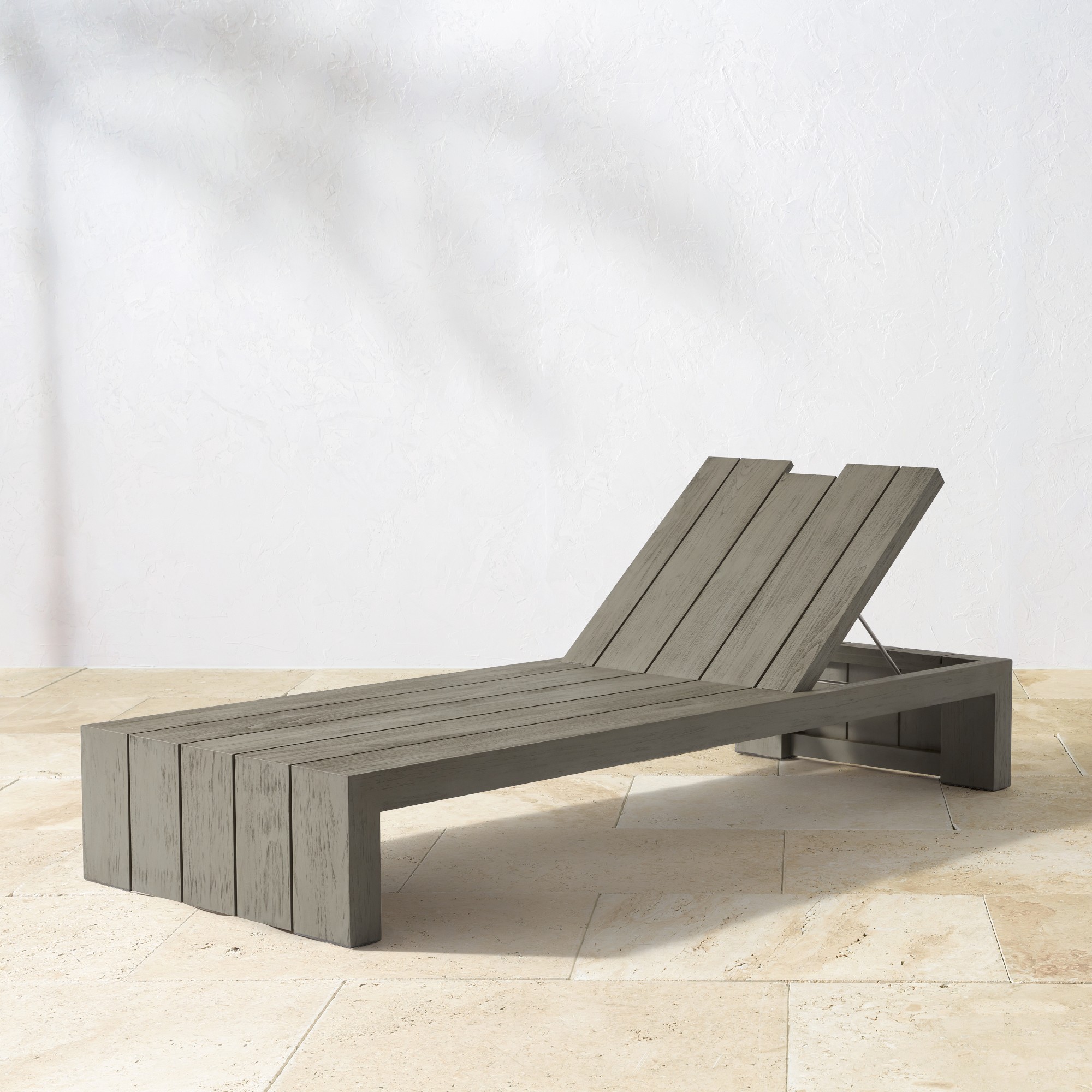 Larnaca Outdoor Grey Teak Chaise
