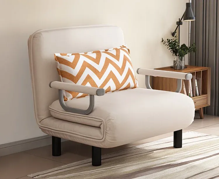 Folding sofa bed leisure recliner fabric breathable lazy sofa