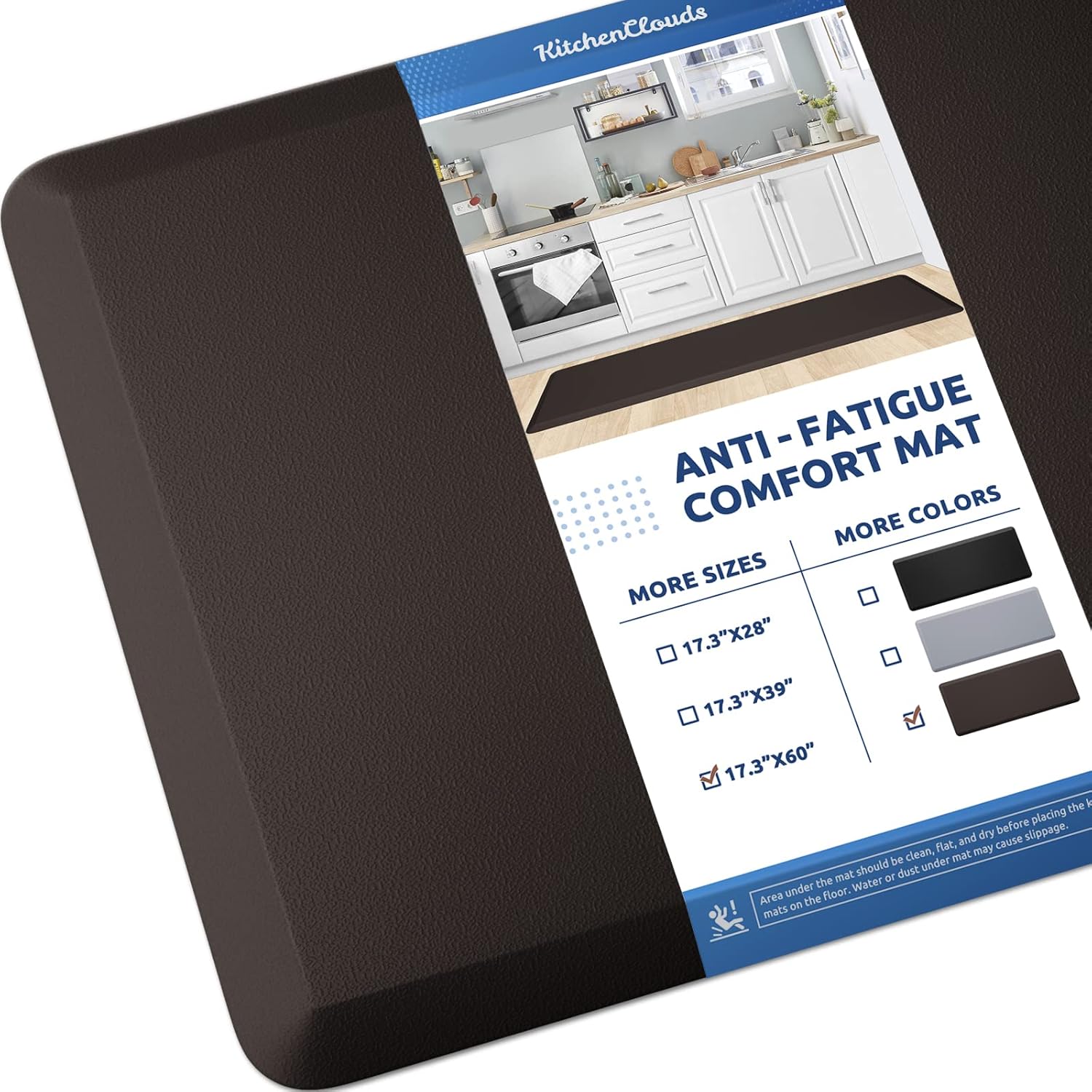 KitchenClouds Kitchen Mat Cushioned Anti Fatigue Rug 17.3