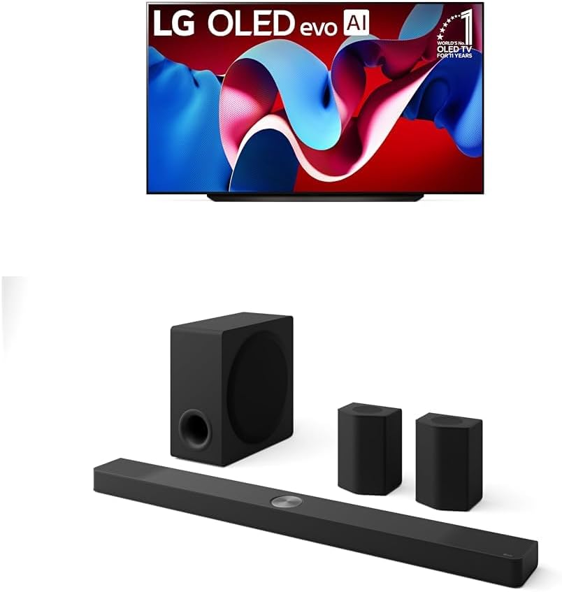 LG 83-Inch Class OLED evo C4 Series Smart TV 4K Processor Flat Screen with Magic Remote AI-Powered with Alexa Built-in (OLED83C4PUA, 2024)