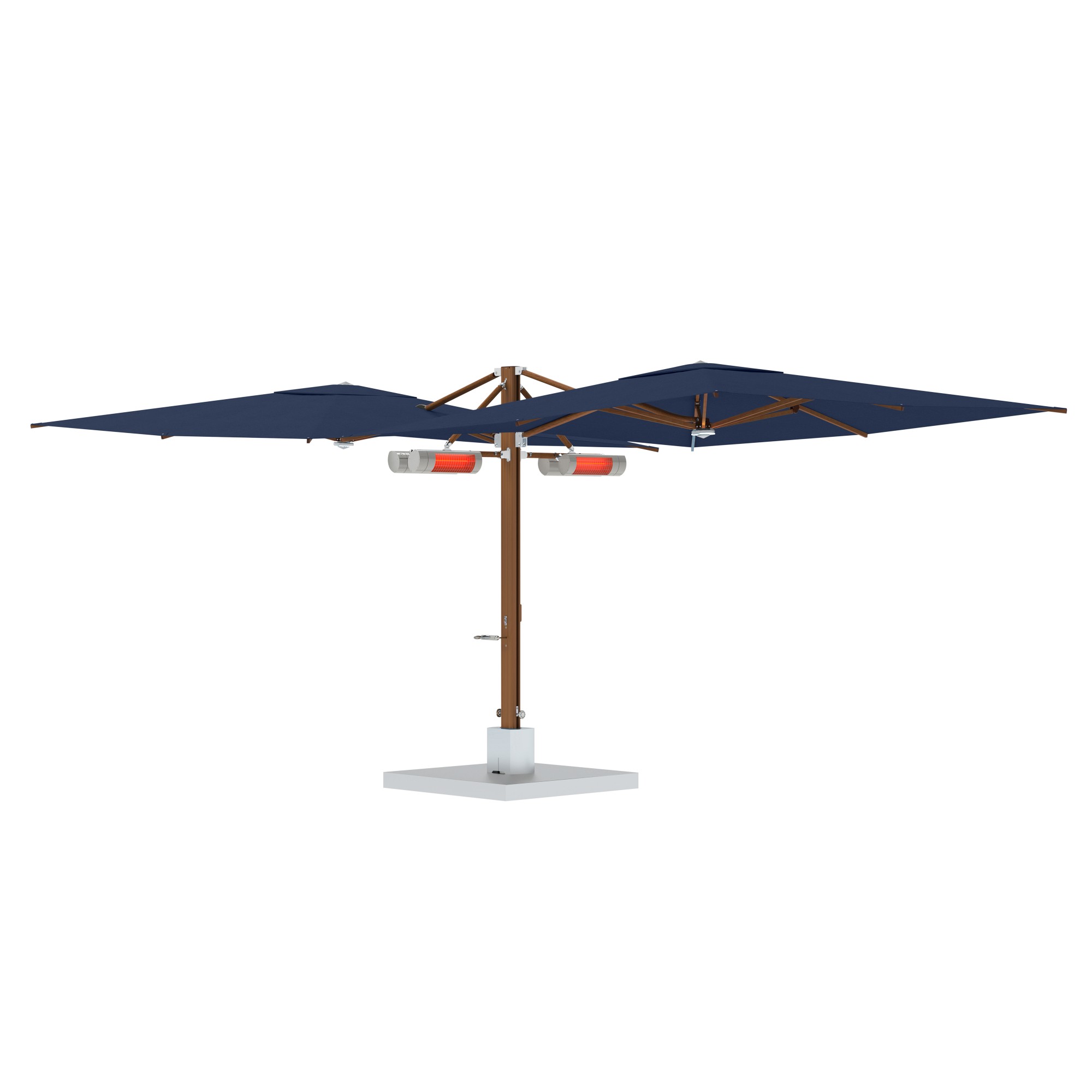 10' Sqaure Performance Dual Cantilever Umbrella