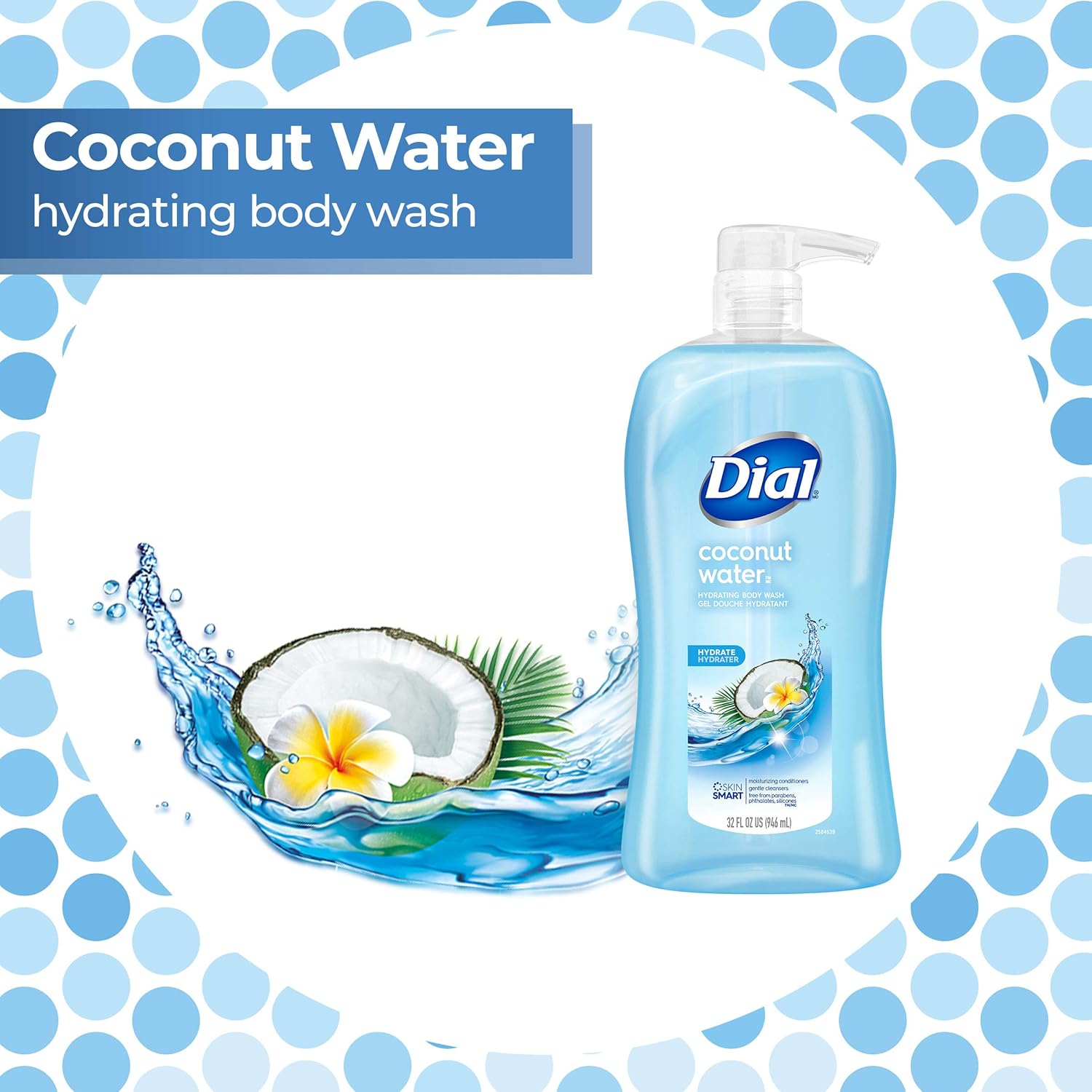 Dial Body Wash, Refresh & Renew Spring Water, 32 fl oz