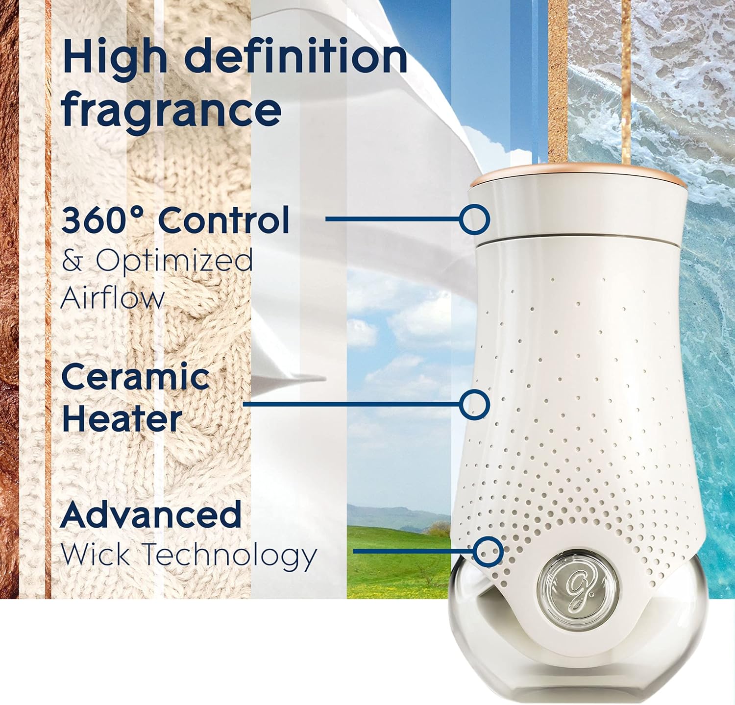 Glade PlugIns Air Freshener Warmer, Scented and Essential Oils for Home and Bathroom, Up to 50 Days on Low Setting, 2 Count