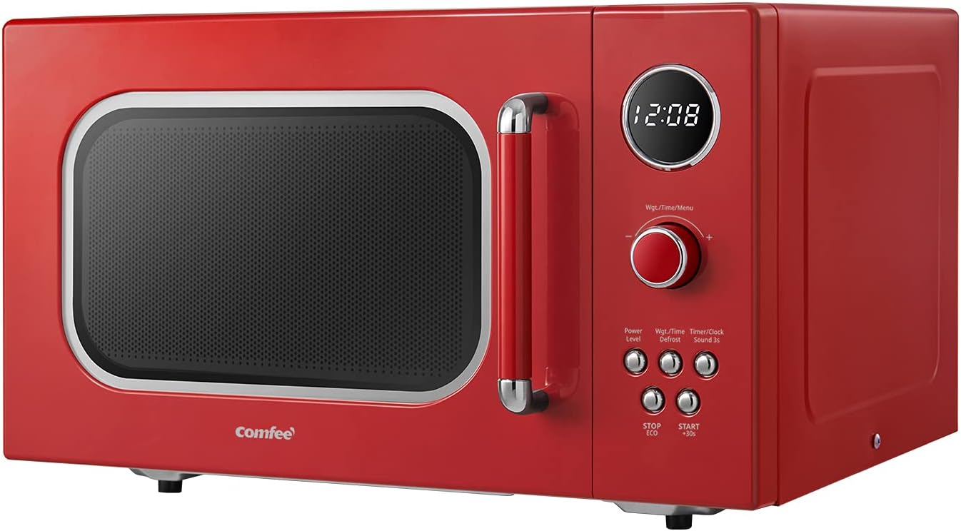 Comfee EM720CPL-PMB Countertop Microwave Oven with Sound On/Off, ECO Mode and Easy One-Touch Buttons, 0.7 Cu Ft, Black